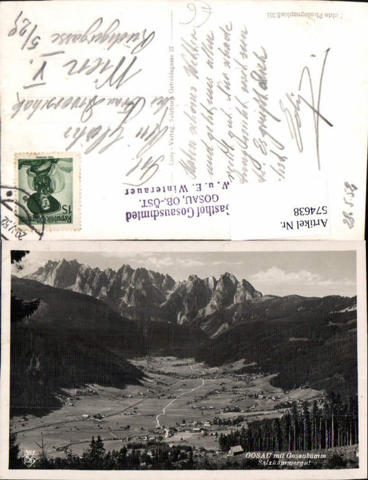 574638,Foto Ak Gosau m. Gosaukamm pub Cosy 351
