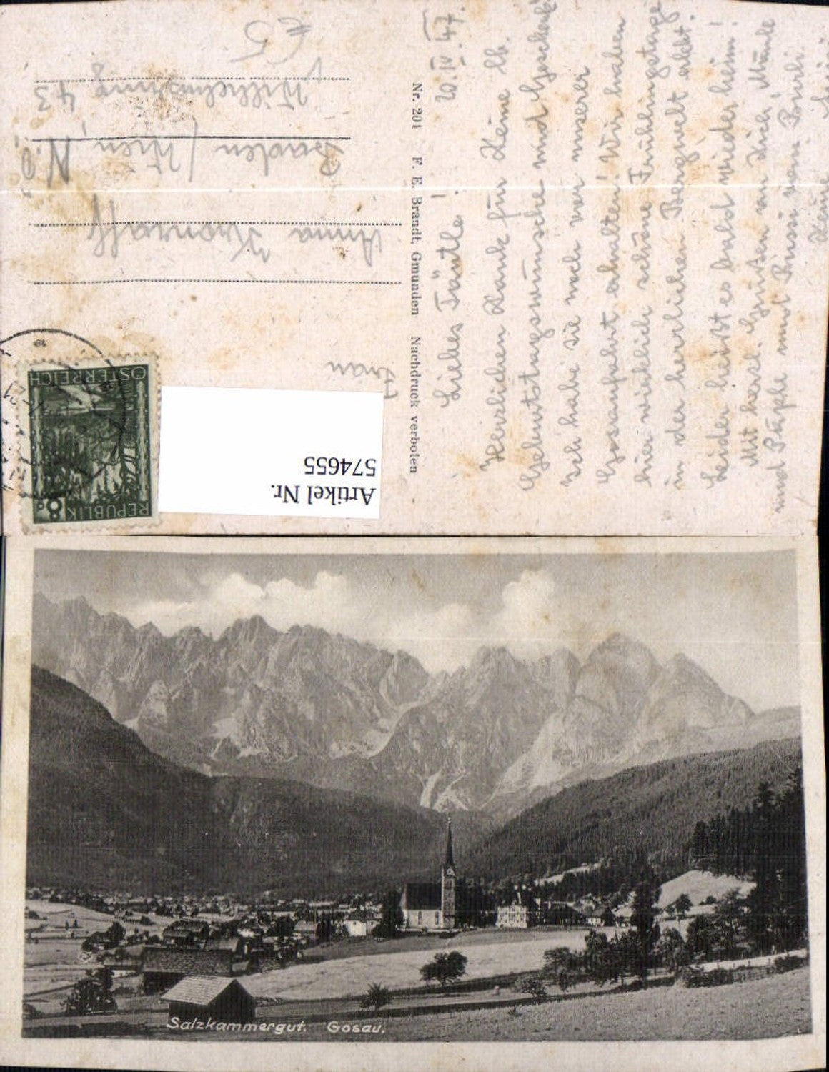 574655,Gosau Ansicht pub F. E. Brandt 204