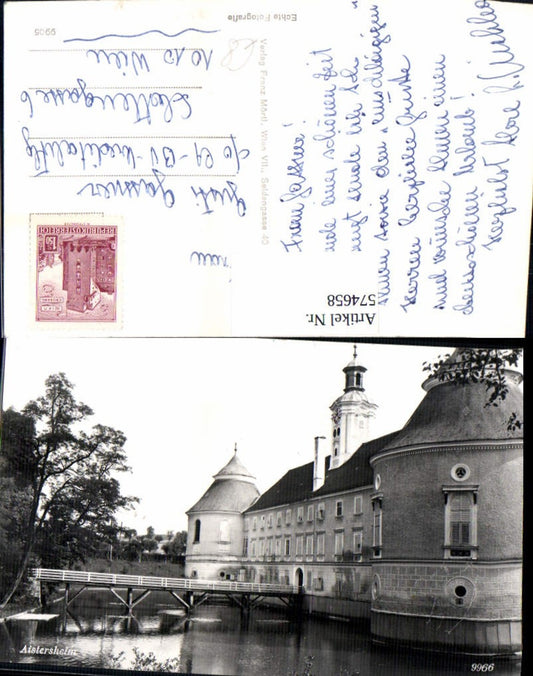 574658,Foto Ak Aistersheim Schloss Wasserschloss