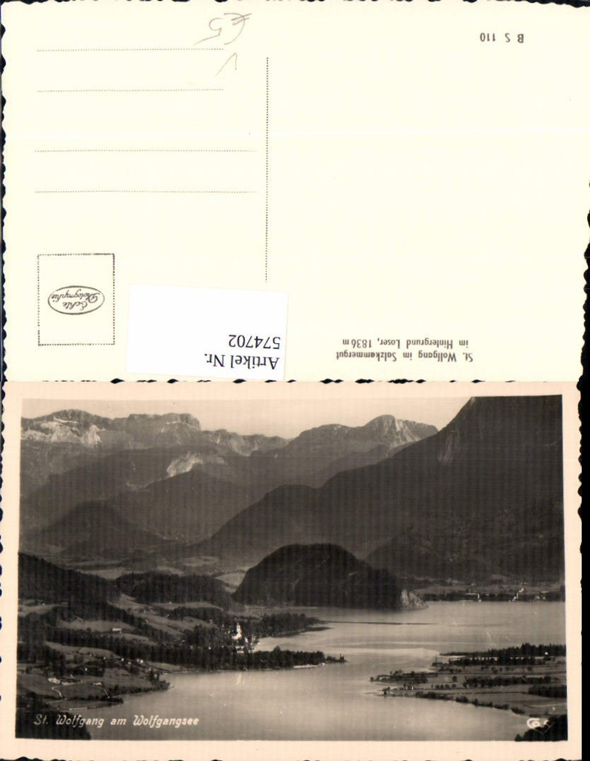 574702,Foto Ak St Wolfgang im Salzkammergut Wolfgangsee pub Cosy BS 110