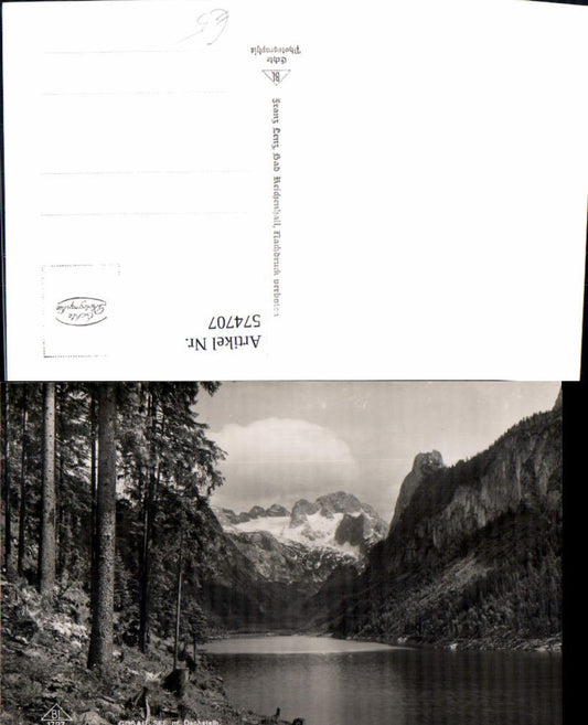 574707,Foto Ak Gosau Gosausee m. Dachstein