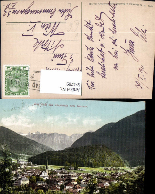 574709,Bad Ischl m. Dachstein v. Gassner pub F. E. Brandt 110