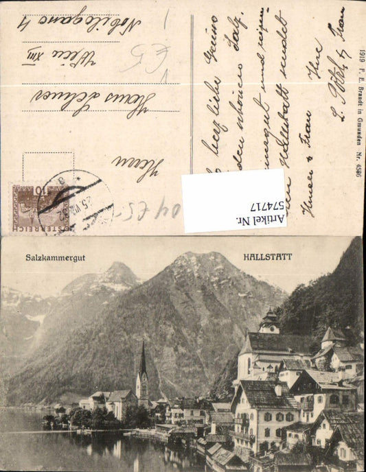 574717,Hallstatt Ansicht pub F. E. Brandt 4586