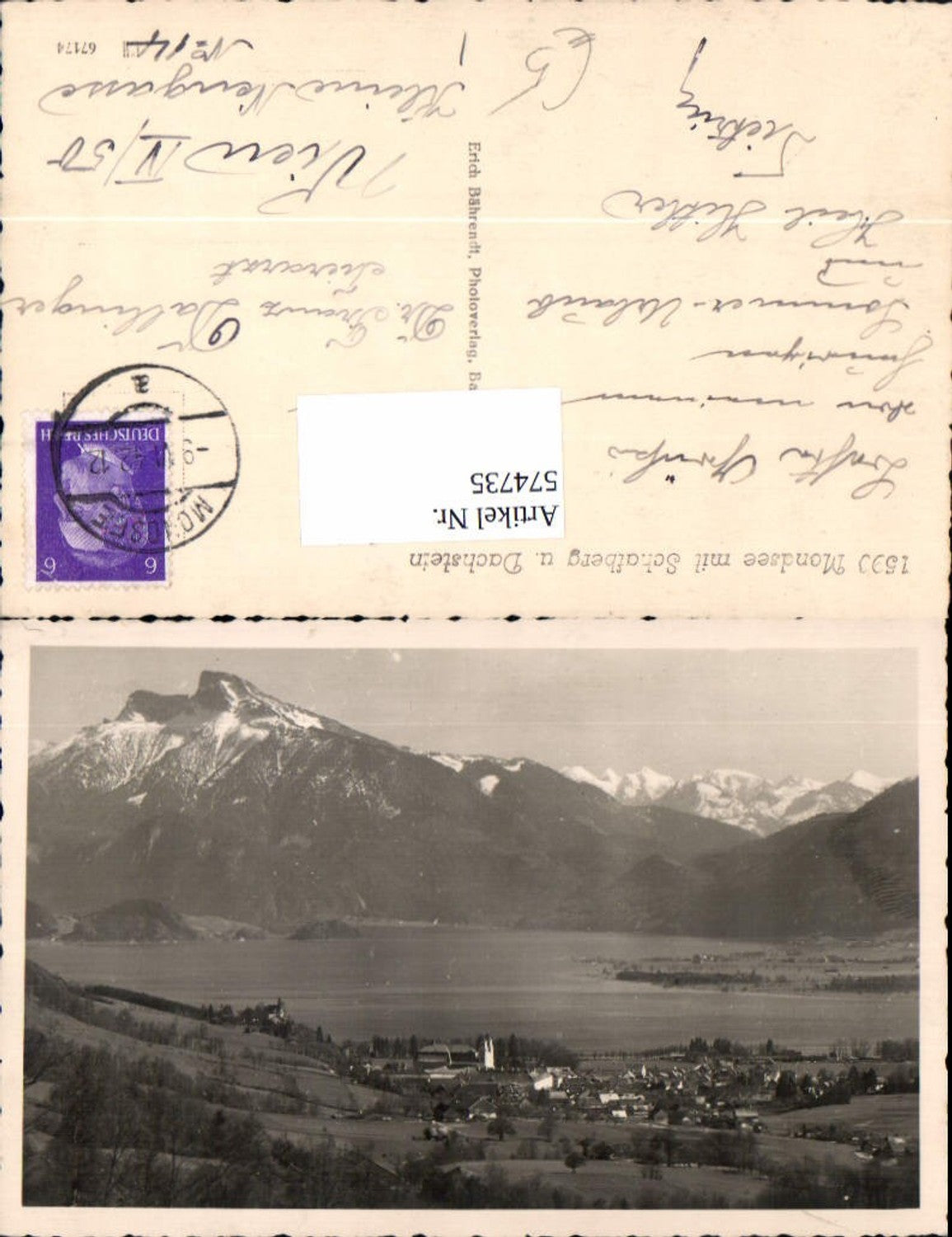 574735,Mondsee m. Schafberg u. Dachstein