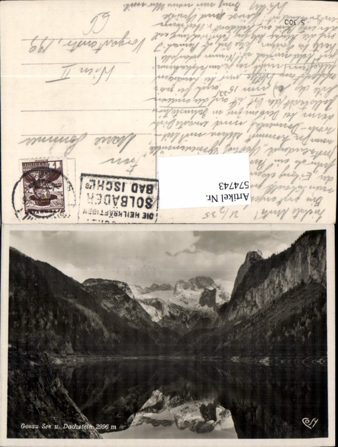 574743,Gosau Gosausee u. Dachstein