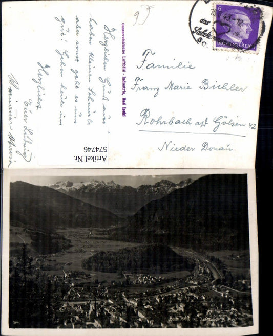 574746,Foto Ak Bad Ischl geg. Dachstein