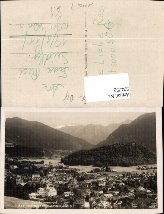 574752,Bad Ischl m. d. Dachstein pub F. E. Brandt 5054