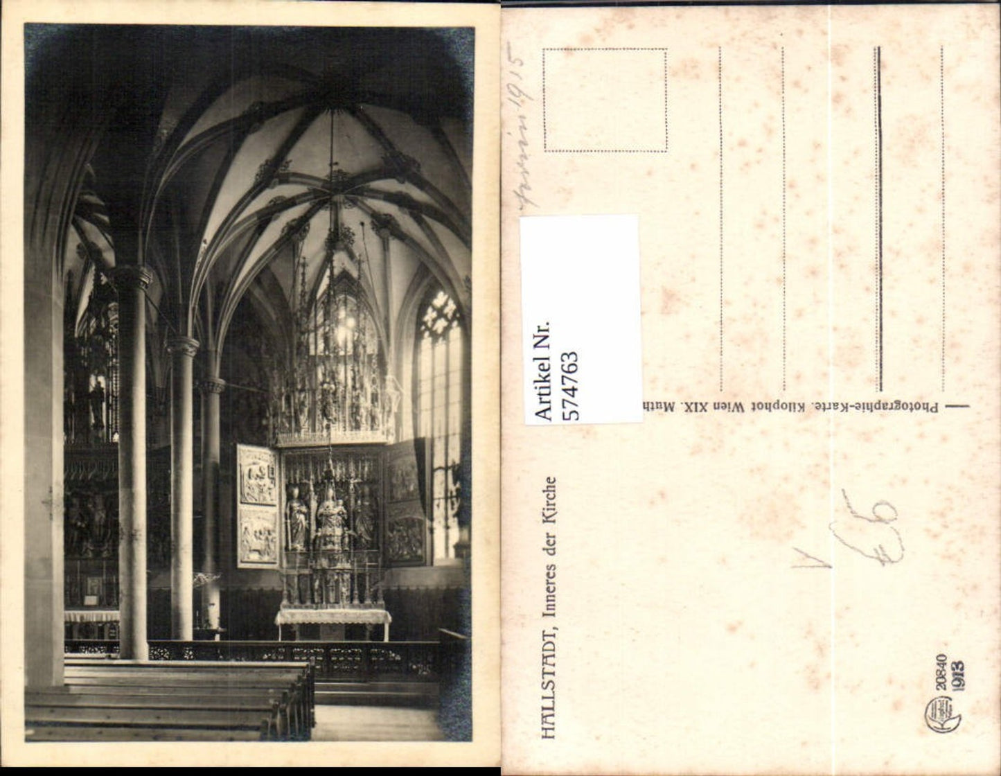 574763,Hallstatt Inneres d. Kirche pub Kilophot 20840