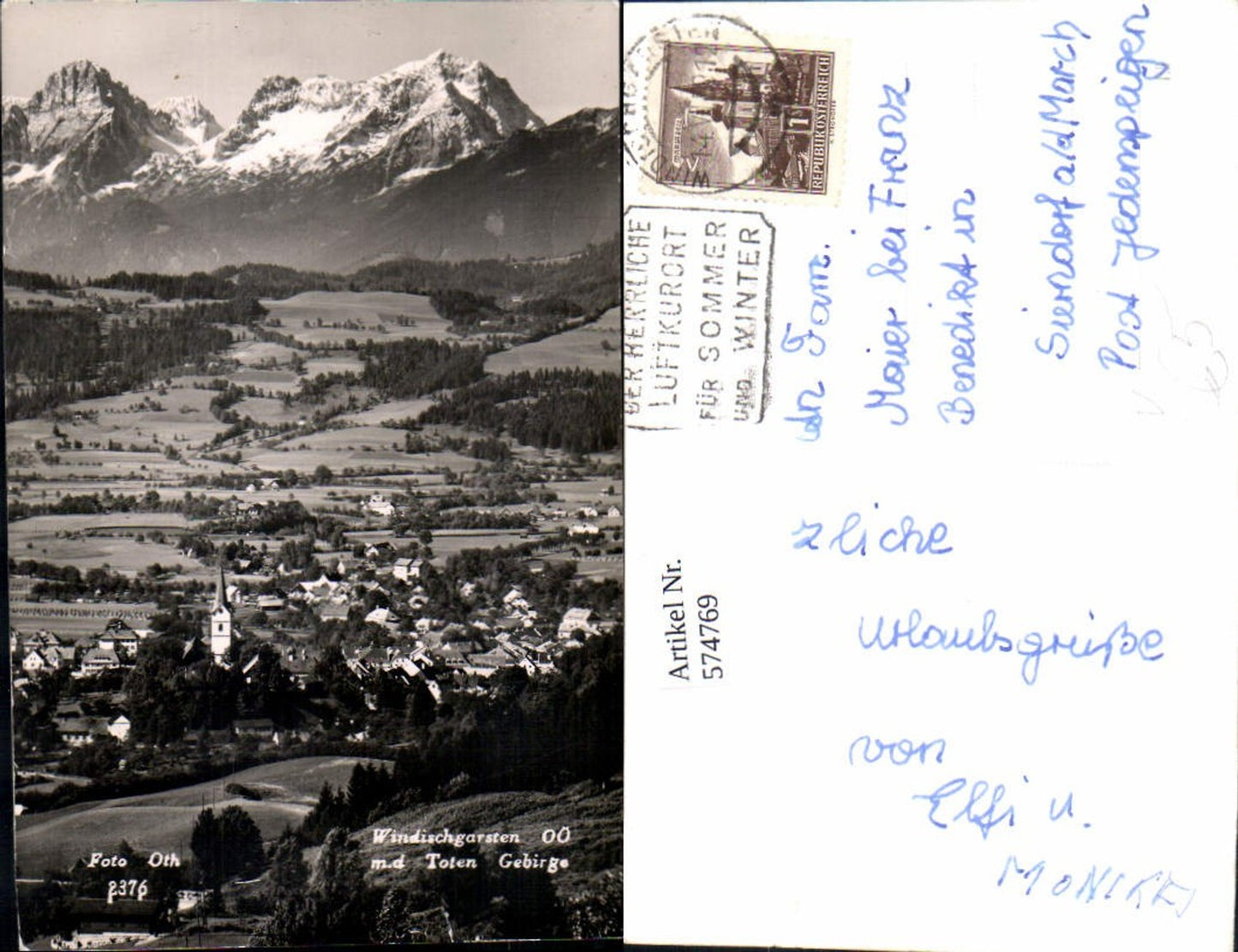 574769,Foto Ak Windischgarsten m. d. Toten Gebirge pub Foto Oth 2376