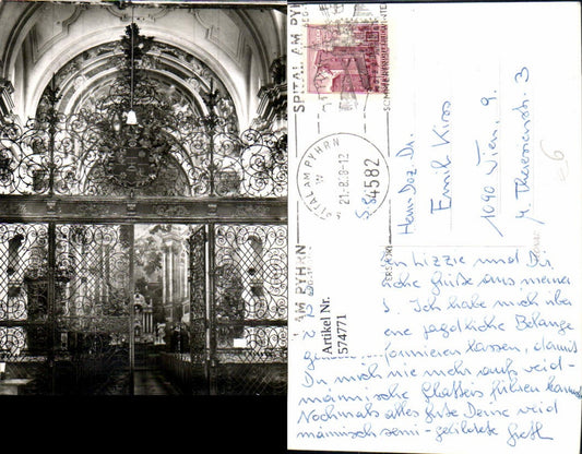 574771,Foto Ak Spital am Pyhrn Kirchengitter Kirche Innenansicht pub Leonar