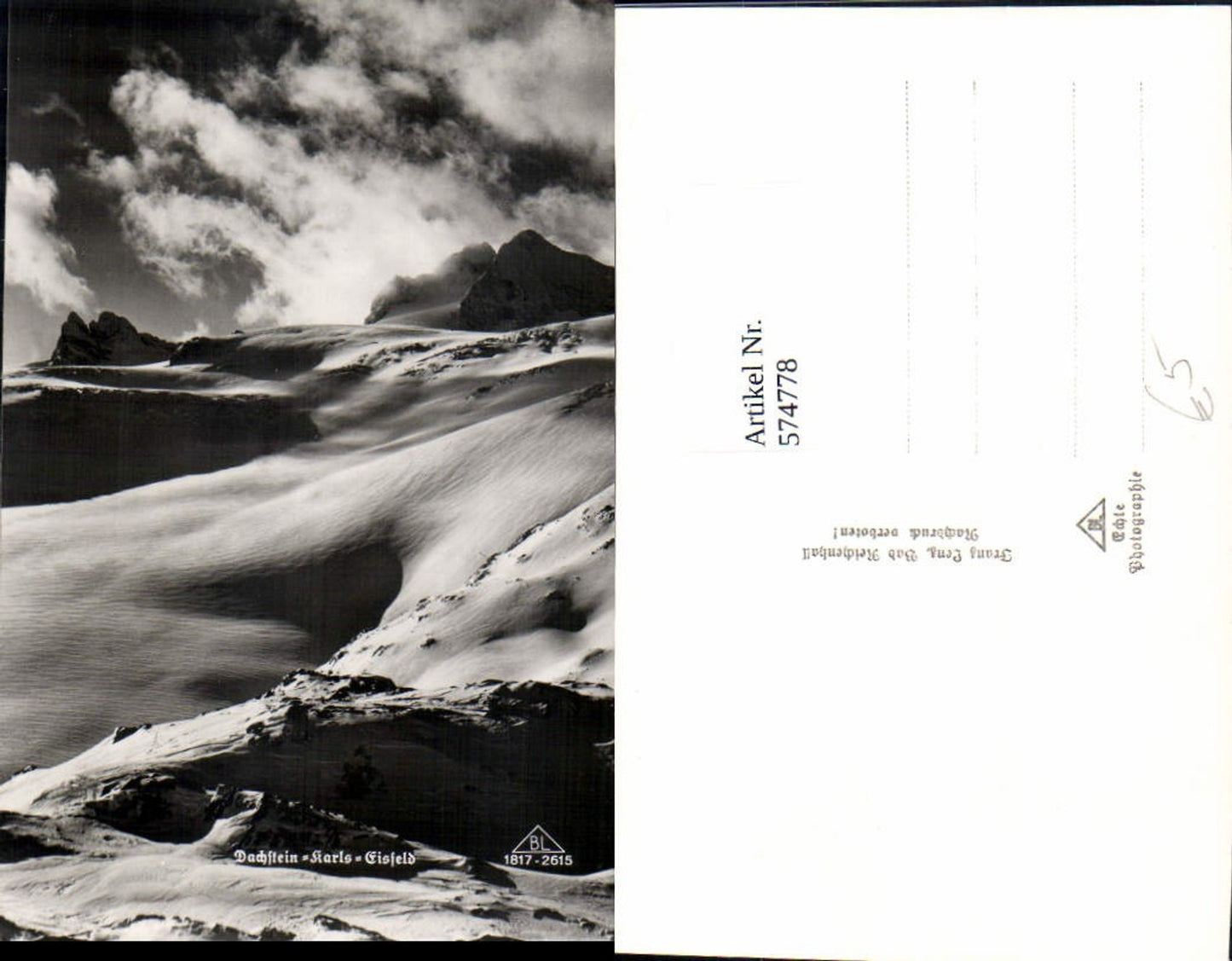 574778,Foto Ak Dachstein Karls Eiswand Hallstätter Gletscher Karleisfeld Hallstatt