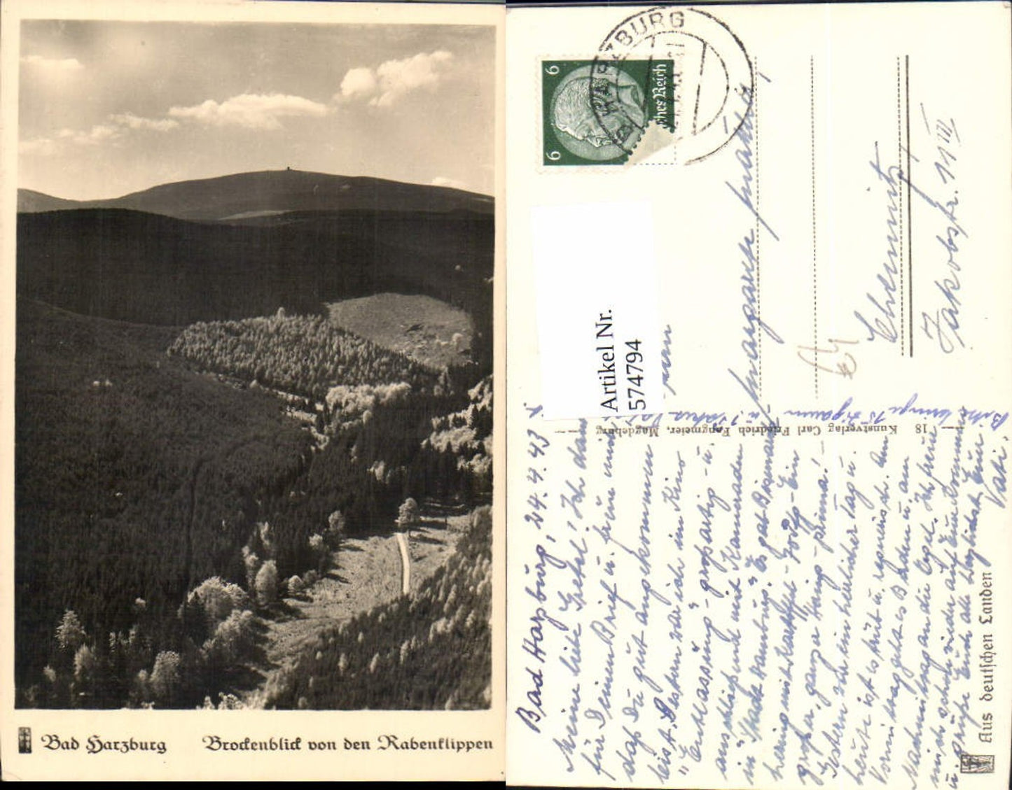 574794,Bad Harzburg Brockenblick v. d. Rabenklippen