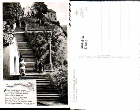 574810,Multi-image postcard of Engelberg Monastery, Großheubach am Main