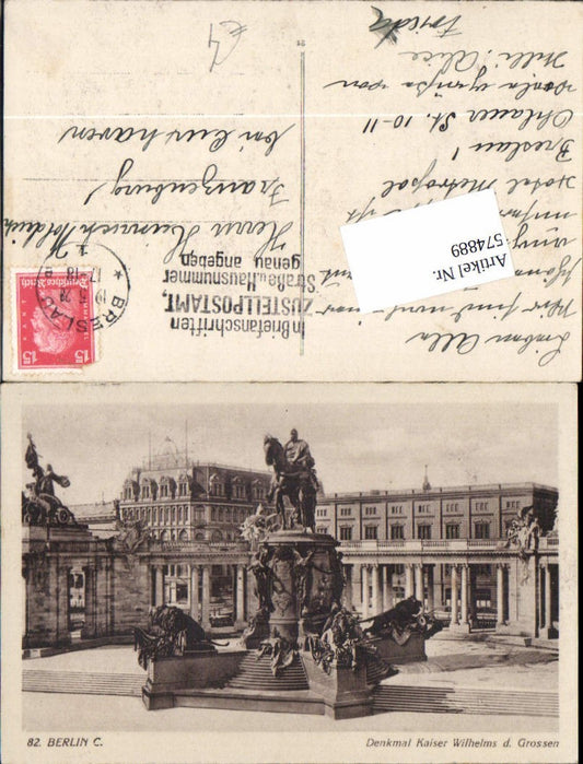 574889,Berlin Denkmal Kaiser Wilherlm der Grosse