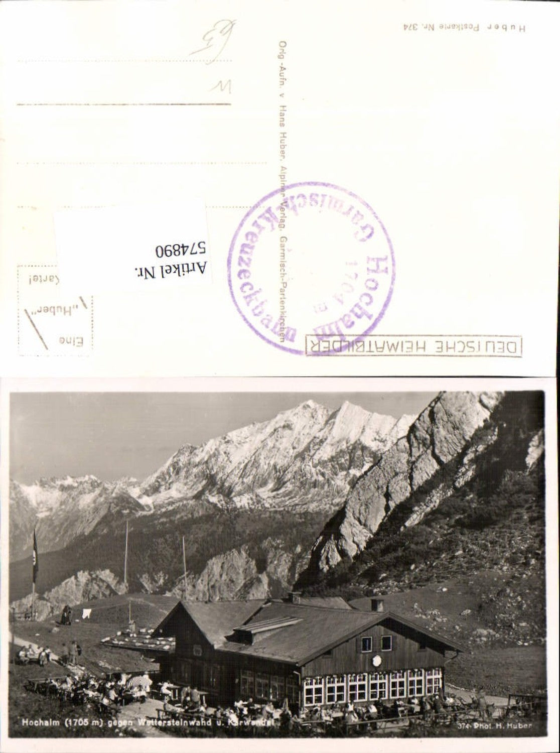 574890, Hochalm against Wettersteinwand and Karwendel Grainau Garmisch Partenkirchen
