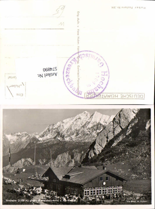 574890, Hochalm against Wettersteinwand and Karwendel Grainau Garmisch Partenkirchen