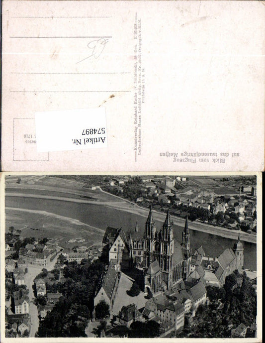 574897,Blick vom Flugzeug auf das tausenjährige Meißen