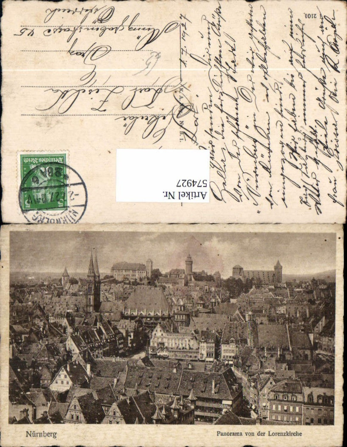 574927, Nuremberg Panorama from St. Lorenz Church