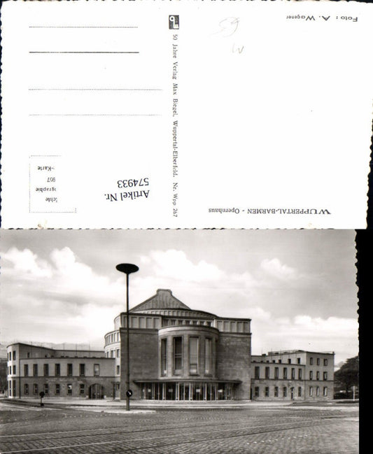 574933,Wuppertal Barmen Opernhaus Oper