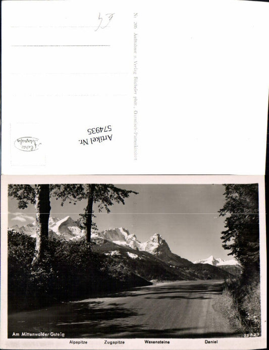 574935, Am Mittenwalder Gsteig Alpspitze Zugspitze Waxensteine ​​Daniel