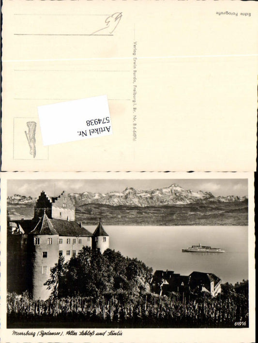 574938, Meersburg Lake Constance Old Castle and Säntis Ship