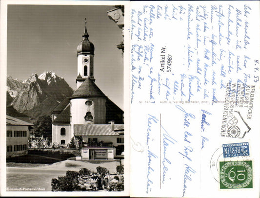 574987, Garmisch-Partenkirchen View with church