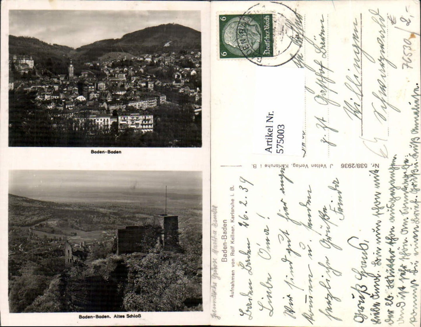 575003,Mehrbild Ak Baden-Baden Altes Schloss