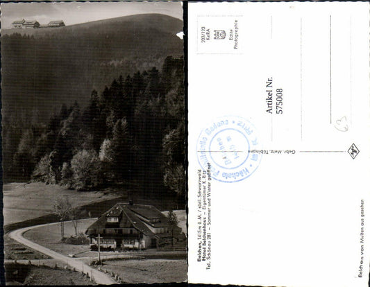 575008, Photo Ak Belchen Hotel Belchenhaus Aitern