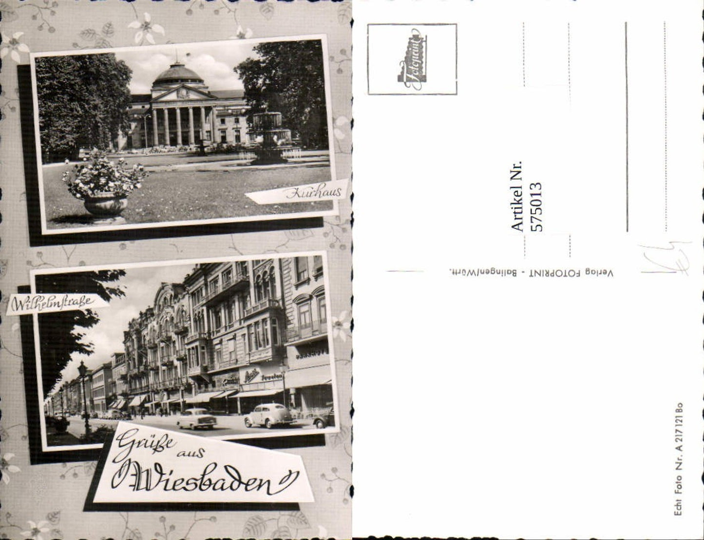 575013,Mehrbild Ak Wiesbaden Wilhelmstraße Kurhaus