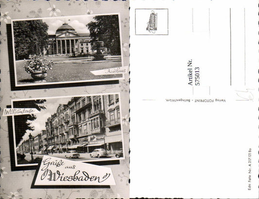 575013,Mehrbild Ak Wiesbaden Wilhelmstraße Kurhaus