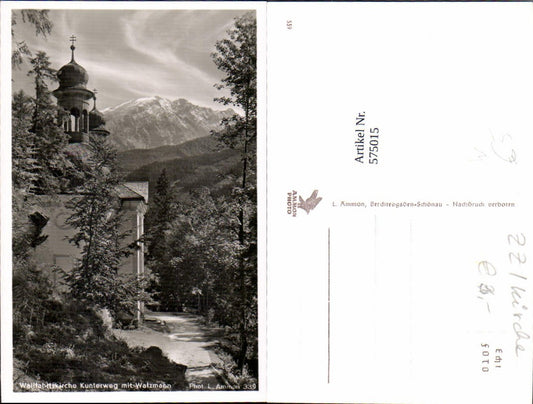 575015, Pilgrimage Church Kunterweg with Watzmann, Assumption of Mary, Ramsau near Berchtesgaden
