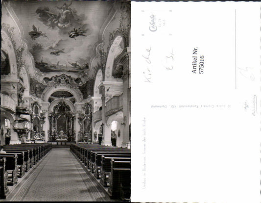 575016, Photo Ak Lindau on Lake Constance Interior of the Catholic Church Altar