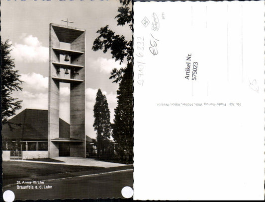575023,Foto Ak St Anna Kirche Braunfels a. d. Lahn