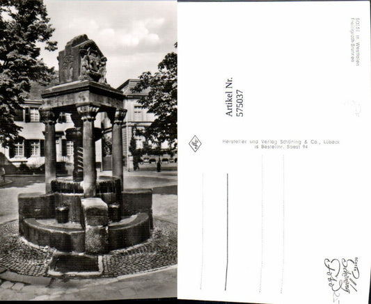 575037,Foto Ak Soest Freiligrath-Brunnen