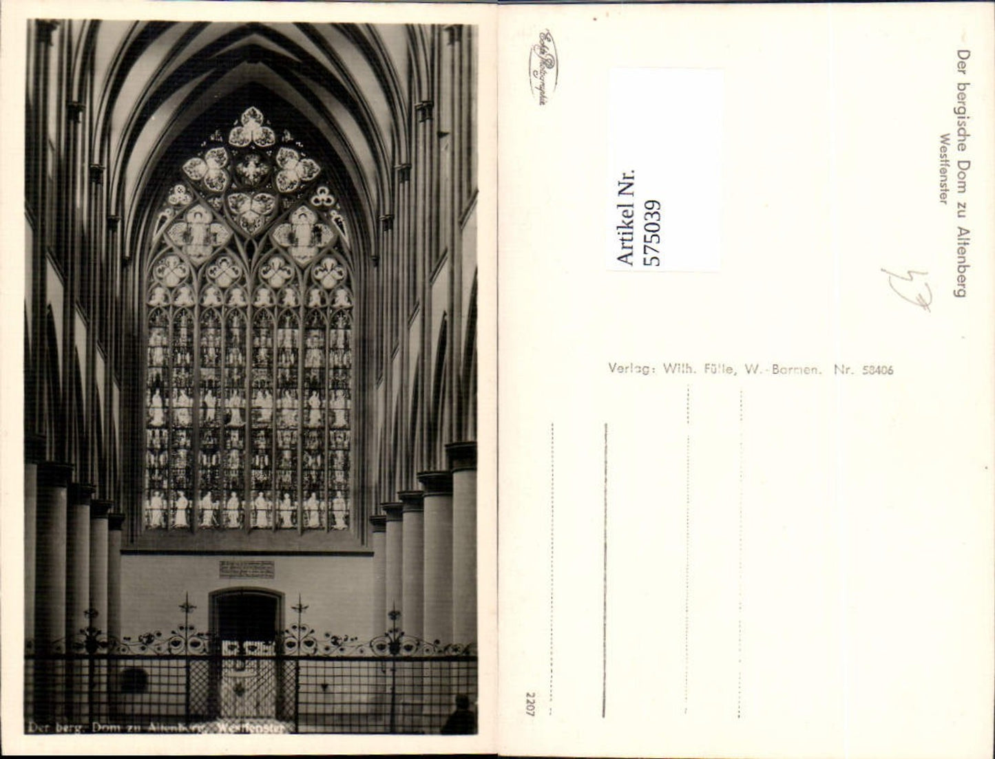 575039,Foto Ak Odenthal Dom zu Altenberg Westfenster