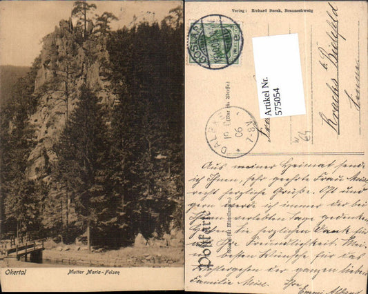 575054,Okertal b. Goslar Mutter Maria-Felsen Klippen