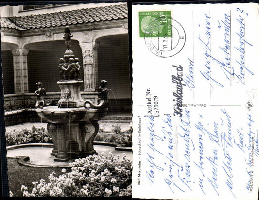 575079,Foto Ak Bad Nauheim Schmuckhof Badehaus 7