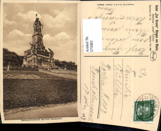 575083,Rüdesheim am Rhein National-Denkmal auf dem Niederwald