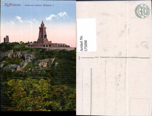 575098,Kyffhäuserdenkmal Denkmal Kaiser Wilhelm 1 Rathsfeld Kyffhäuserland