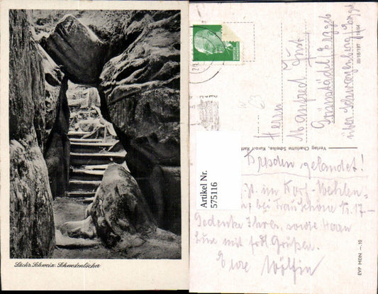 575116,Schwedenlöcher Hohnstein Sächs. Schweiz