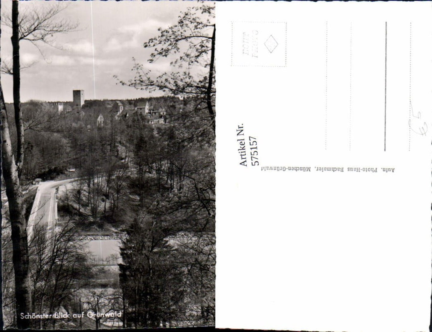 575157, Photo Ak Grünwald near Munich View of the castle