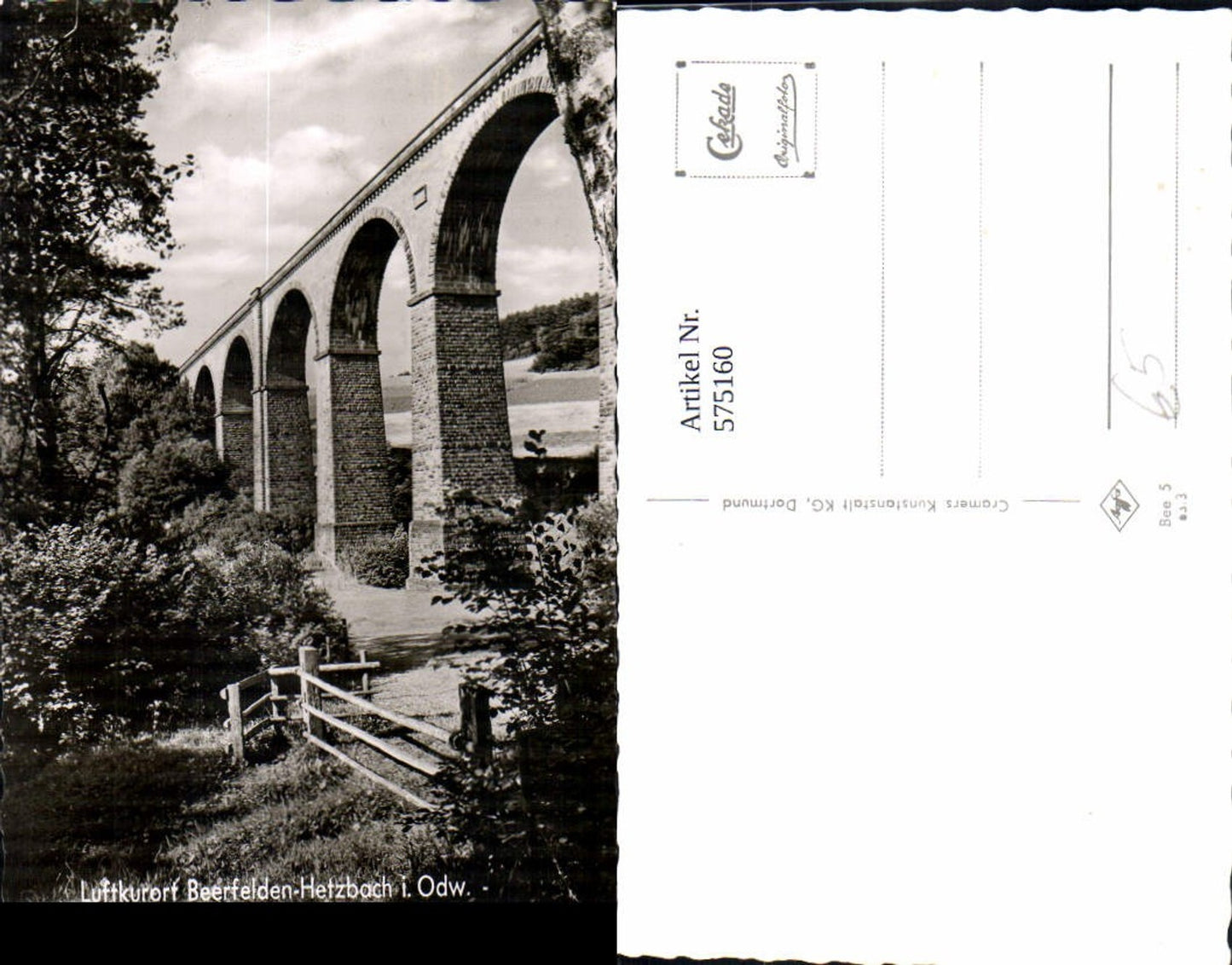 575160,Foto Ak Beerfelden Hetzbach Oberzent Himbächel-Viadukt
