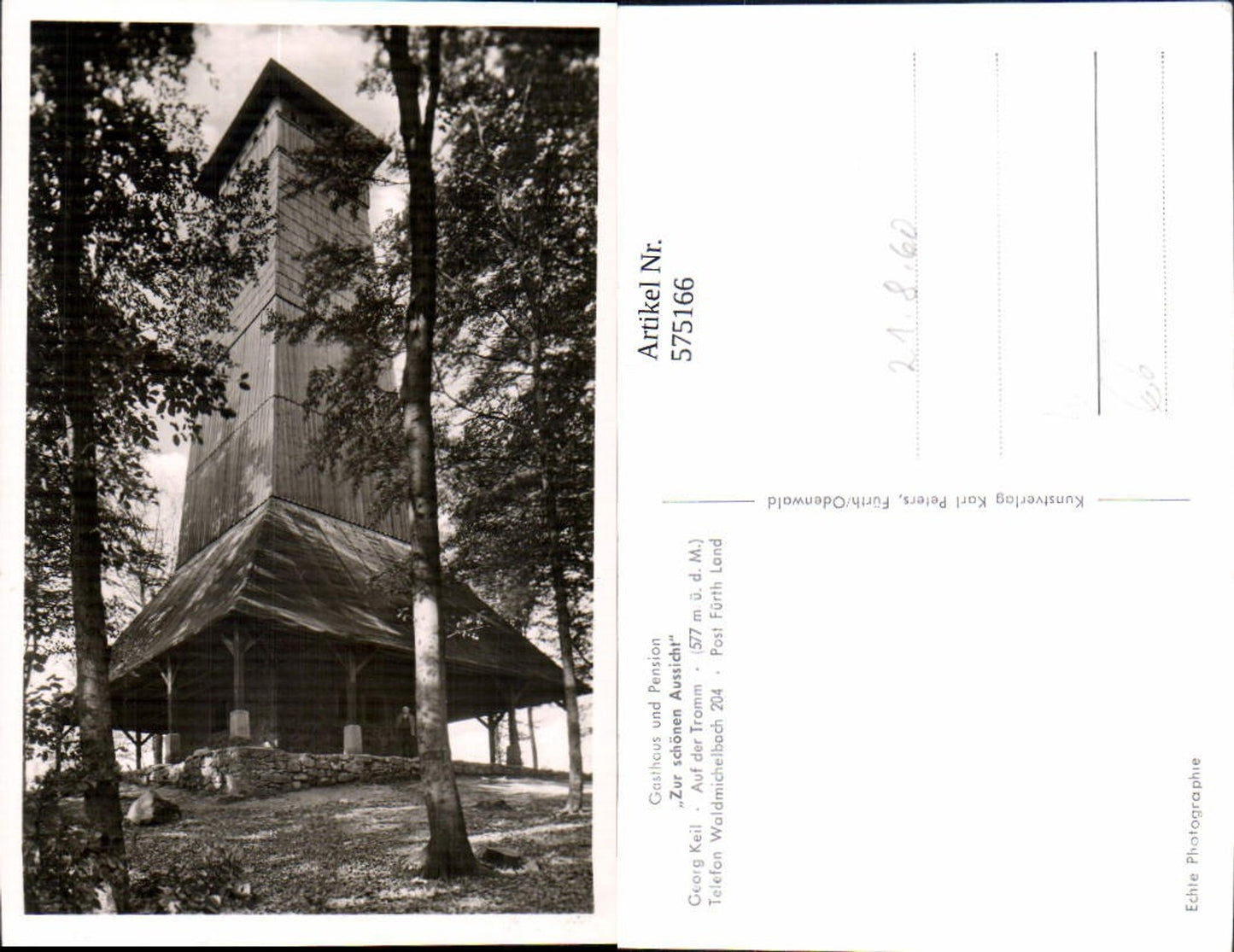 575166,Wald-Michelbach Gasthaus Pension Zur schönen Aussicht Turm