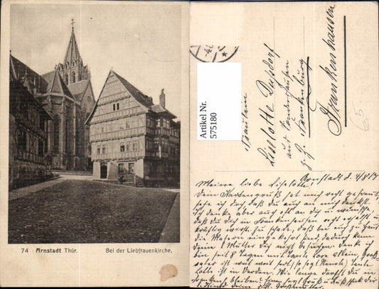 575180,Arnstadt Bei der Liebfrauenkirche Kirche