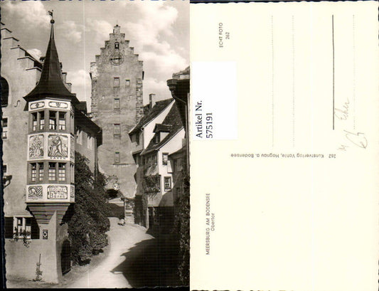 575191, Photo Ak Meersburg on Lake Constance Upper Gate Bay Window