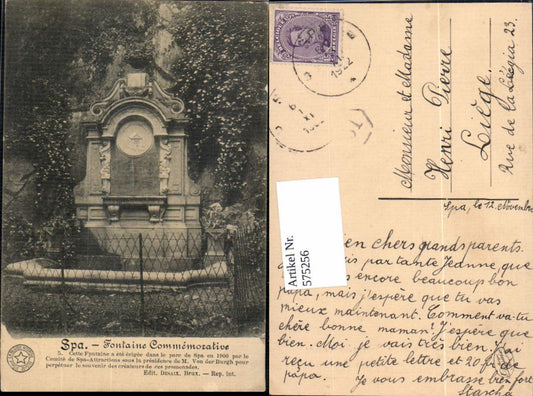 575256, Belgium Spa Commemorative Fountain