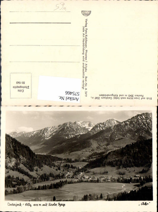 575466, Photo Ak Unterjoch Bad Hindelang Allgäu with Tyrolean mountains