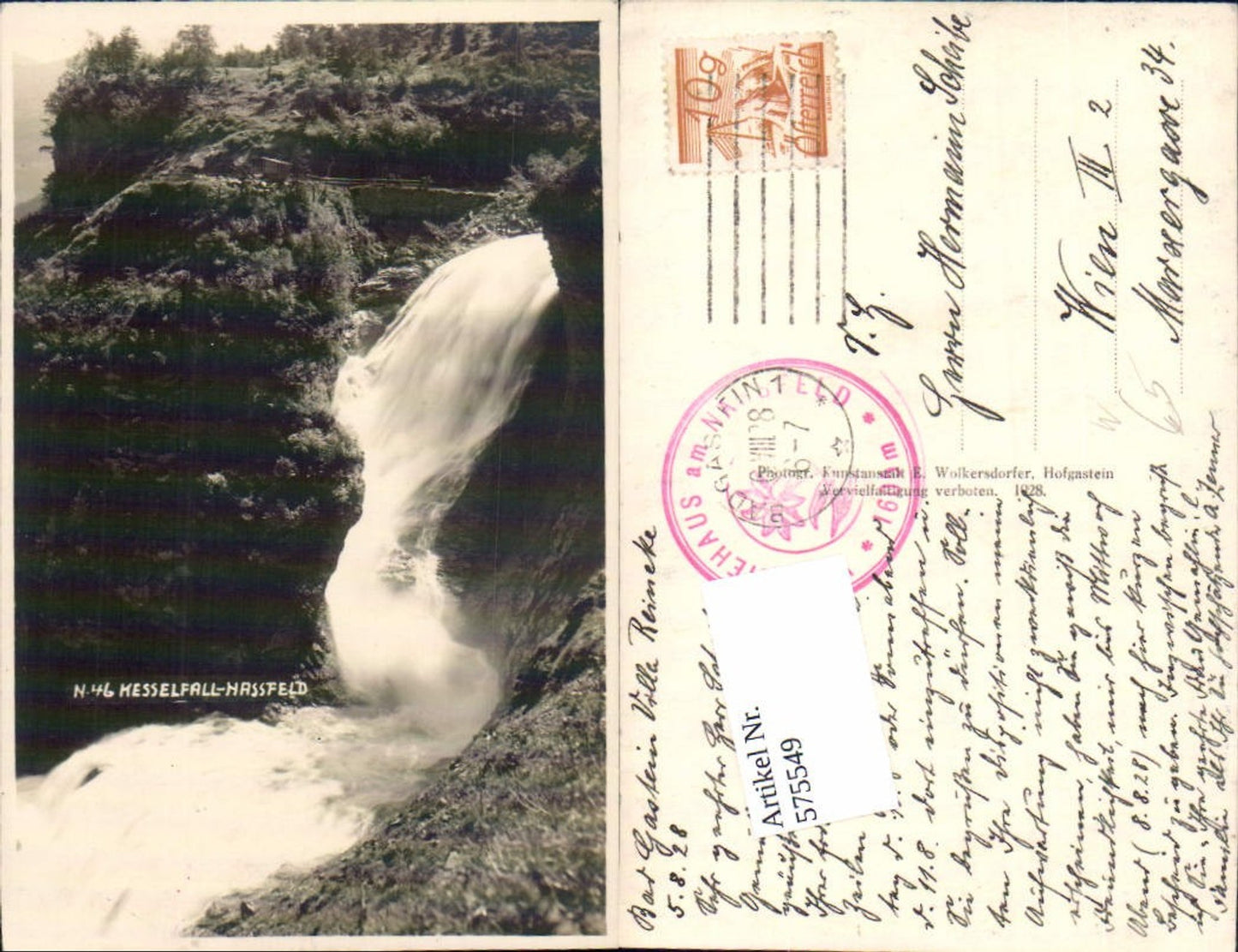 575549,Kesselfall Wasserfall b. Badgastein Bad Gastein Kaprun