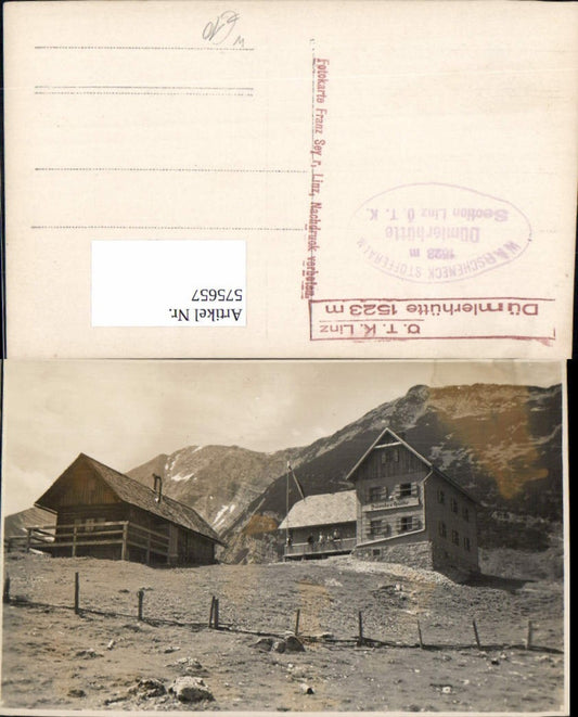 575657,Foto-AK Dümlerhütte bei Spital am Pyhrn Windischgarsten pub Franz Seyer Seyr