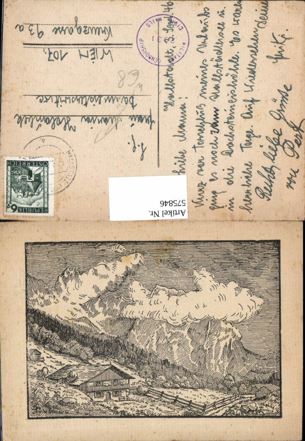 575846,Künstler AK F. Kandel Hallstatt Umgebung